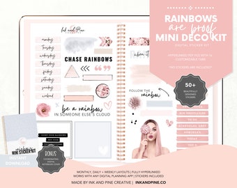 Rainbows are Proof Mini Deco Digital Stickers | Winter Goodnotes Stickers | Ipad Stickers | Digital Download | Digital Planner Stickers