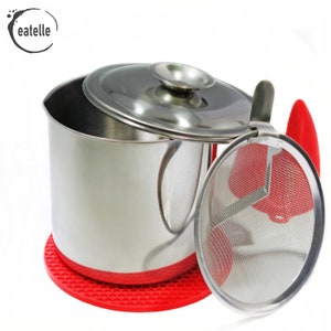 Creative Pig Shaped Silicone Bacon Grease Container, Grease Strainer And  Storage For Kitchen