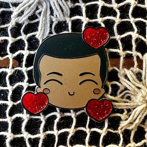 Finn In Love Emoji Hard Enamel Pin
