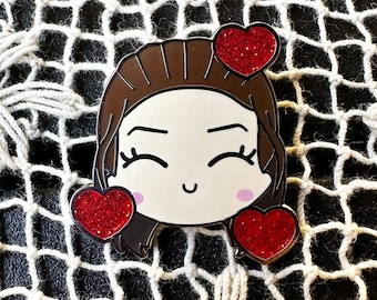 Seconds Sale: Rey In Love Face Emoji Hard Enamel Pin