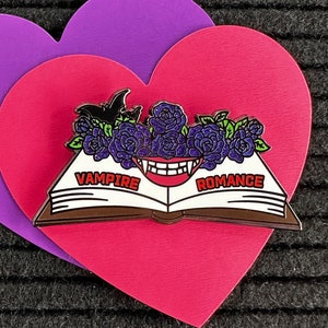 Vampire Romance Reader Pin