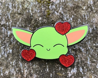 Baby verliebter Emaille Pin