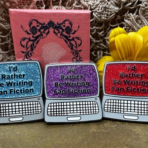 Writing Fan Fiction Enamel Pin