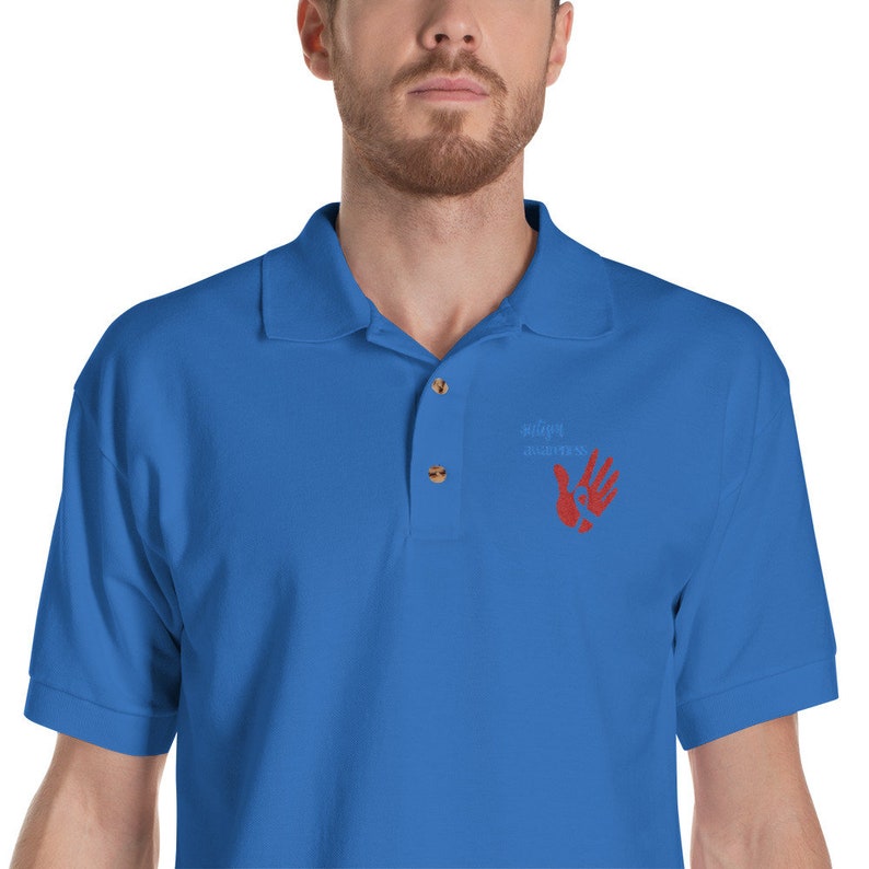 Autism Awareness Shirt Men/'s Embroidered Polo Shirt Autism Dad Shirt Autism Mom Special Needs Mom Men/'s Autism Gift Autism Polo Shirt