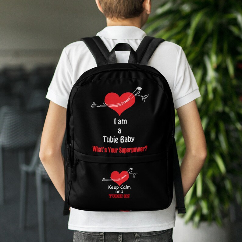 Tubie Backpack Feeding Tube Awareness Bag Feeding Tube Backpack Special Needs Mom Bag To Hold Feeding Tube Pump Tubie Mama Tubie Mom