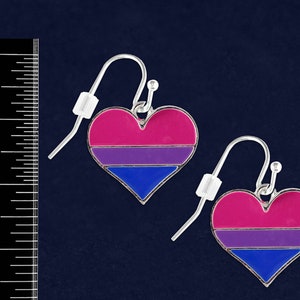 Bisexual Pride Heart Earrings image 3