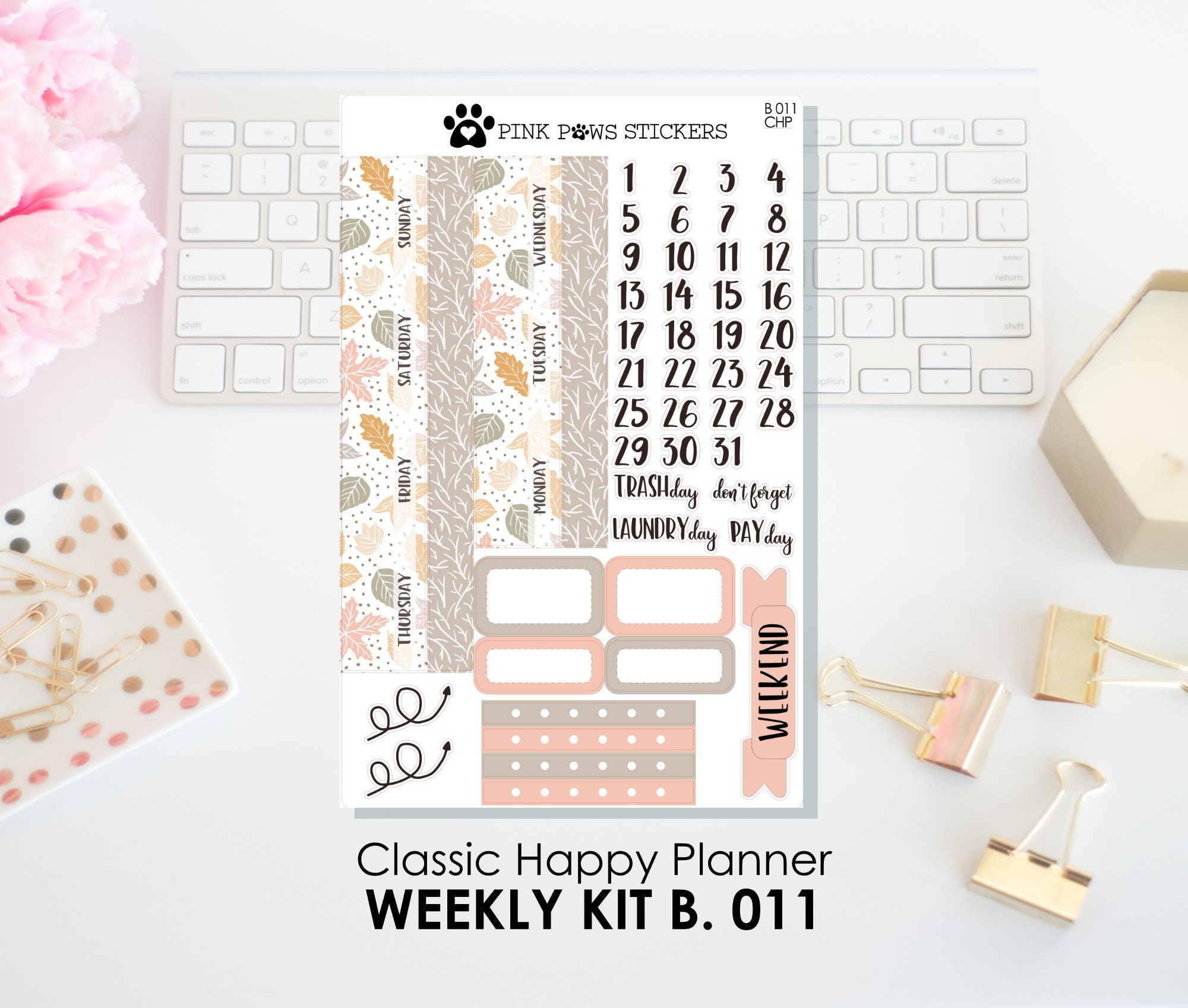 Kit 011 Classic Happy Planner Full Boxes 1.5 x 2.5 | Etsy