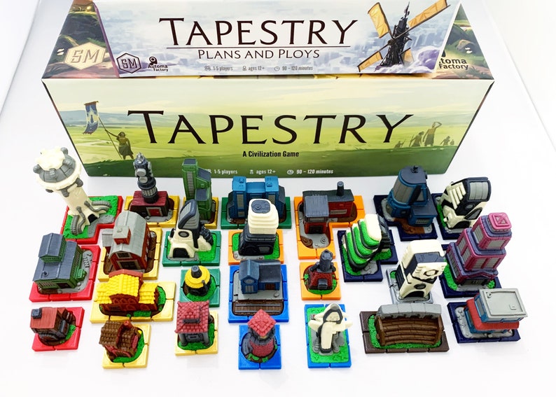 Tapestry & Expansion Board Game Deluxe SnapOn Landmark Bases Etsy