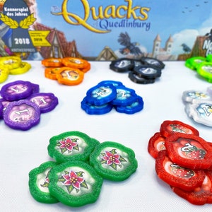 Removable Double-Sided Token Cases for Quacks of Quedlinburg