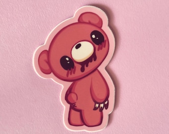 pink gloomy teddy sticker