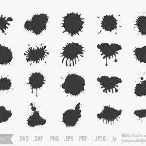 Paint splatter svg, Paint Splatter Clip arts, Bundle, Splatter svg, splash, splatter vector, blob, svg, eps, png, jpg, 300dpi, digital file