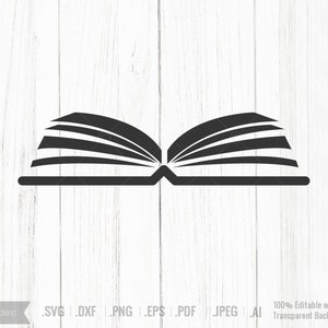 Open boek, boek svg, open boek Cricut Svg, open boek afbeelding, onderwijs, AI, eps, pdf, dxf, png, jpg, SVGs, Cricut Cut-bestand, silhouetbestand