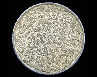 Scroll and Leaf (Bright Cut) Silver Quarter
