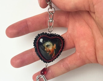 Sinners Remmick Beaded Heart Keychain