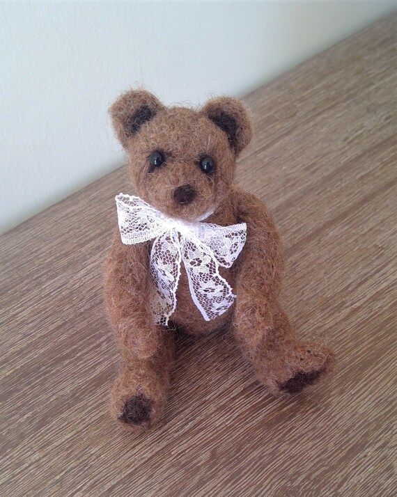 needle felted teddy bear