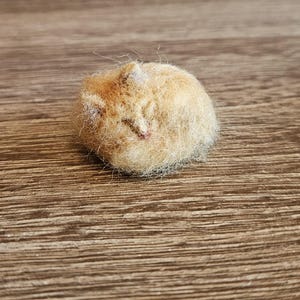 Needle Felted Sleeping Cat Ornament, Custom Wool Pet Replica image 13