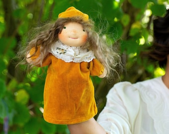 Bambola Waldorf, bambola da gioco di ruolo, burattino a mano ispirato a Waldorf, giocattoli senza estremità, regalo Montessori per bambini in età prescolare, regalo di Natale per bambini