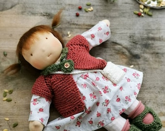 Waldorf baby doll, Steiner doll, Natural fiber doll, Ecofriendly toy, Organic rag toy,  Collectable Dolls, Waldorf toys, Gift for christmas