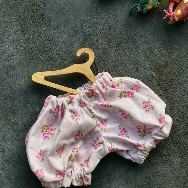 Waldorf Doll Bloomer, Waldorf Doll Clothes, Floral doll panties, Doll underwear, Bloomer for Minicane dolls,  Doll short, Gift for Children