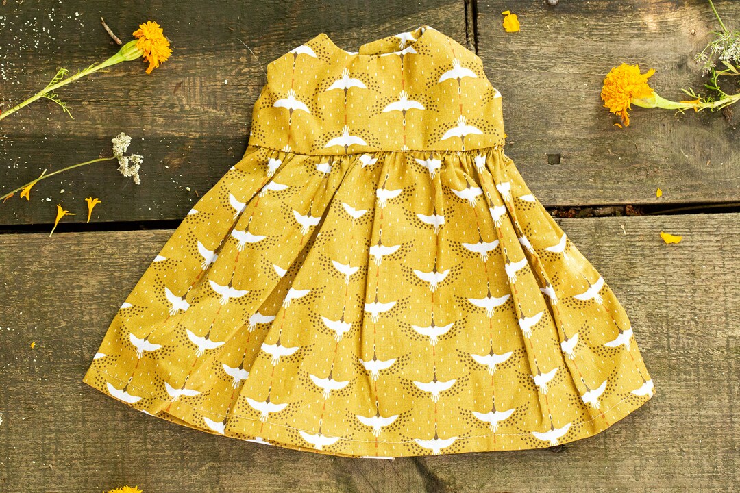 Waldorf Doll Clothes, Girl Doll Dress, Retro Style Doll Clothes, Autumm