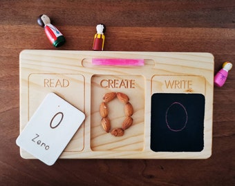 Wooden learning set, Activity chalkboard frame, Wooden whiting board, Waldorf educational toy, Back to school gift, First grade gift