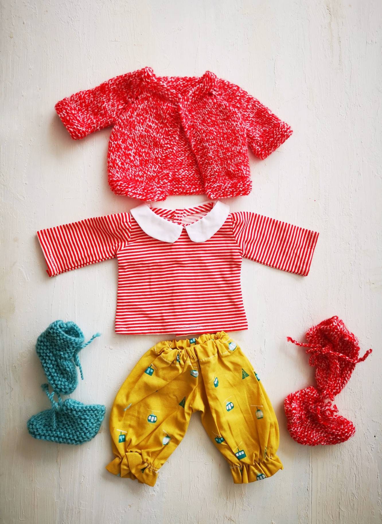 Girl Baby Doll Clothes Set of Doll Outfits Waldorf Doll - Etsy