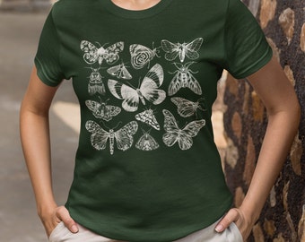 Moth Shirt, Dark Academia Shirt, Insect Shirt, Goblincore Shirt, Cottage Core Shirt, Goblincore Clothing, Fairy Core, Entomology Shirt