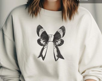 Sudadera con lazo de polilla - Ropa Fairycore Whimsigoth Cottagecore