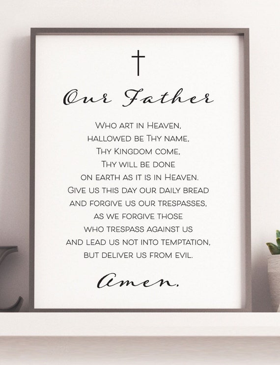Our Father Prayer | Our Father Prayer Printable | Gift | Digital
