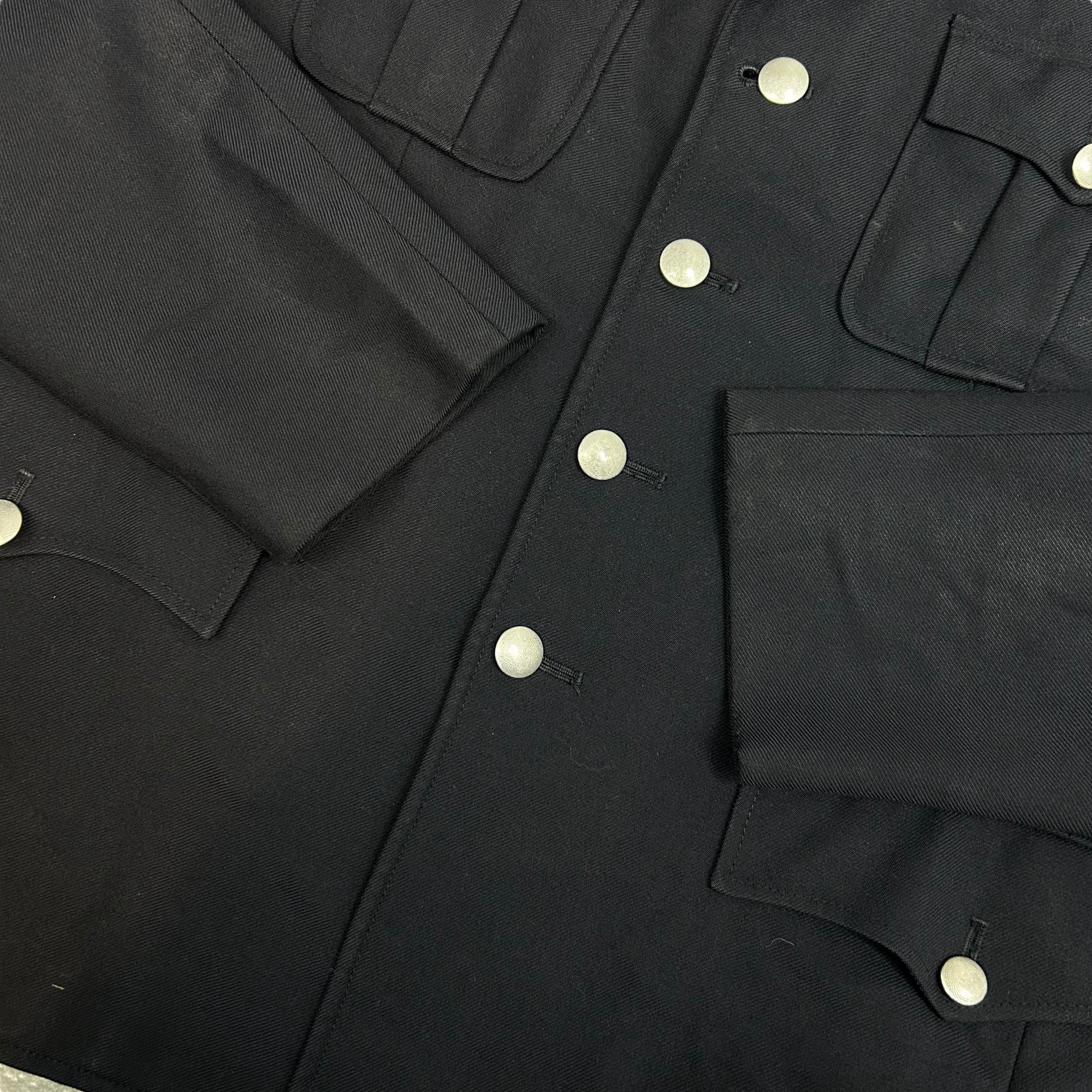 1970s Vintage German Blue Wool Blazer Jacket Men's 42