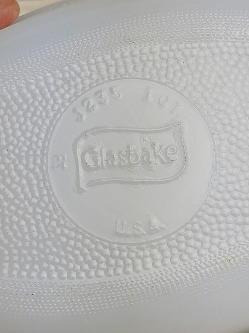 Vintage Glasbake Garden Herb Casserole Dish With Lid