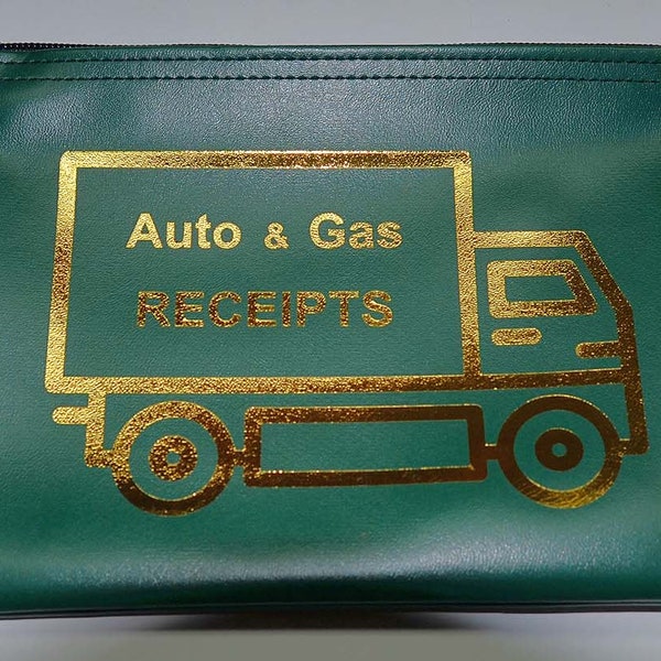 Automotive Gas Credit Card Receipt Bag Log Book Pouch Auto Document Storage Bag Gasoline Receipts Purse