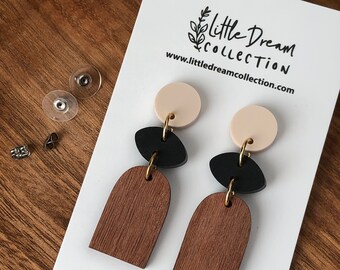 3 tier wooden earrings | Wooden earrings | Laser cut earrings | Unique wooden earrings | Wooden dangle earrings | Australian earrings