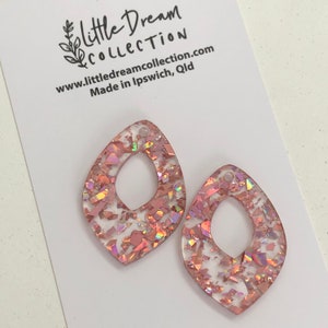 5 Pairs Acrylic Earring Blanks Multiple colours |  Earring Blanks | earring pieces | Laser cut earring shapes | Pointed Oval shape blank
