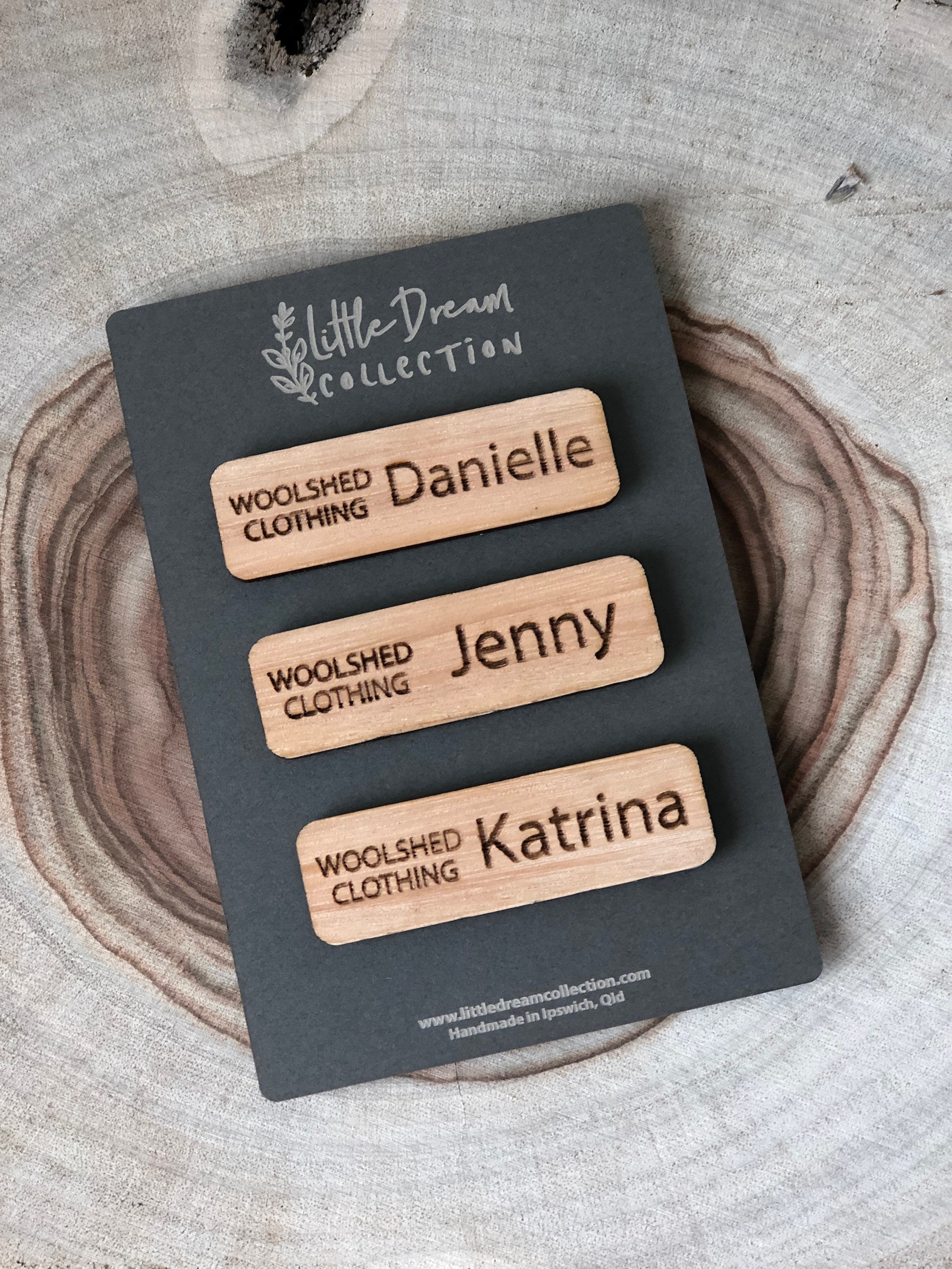 Wooden Name Badge Name Badge Custom Name Badge Etsy Australia