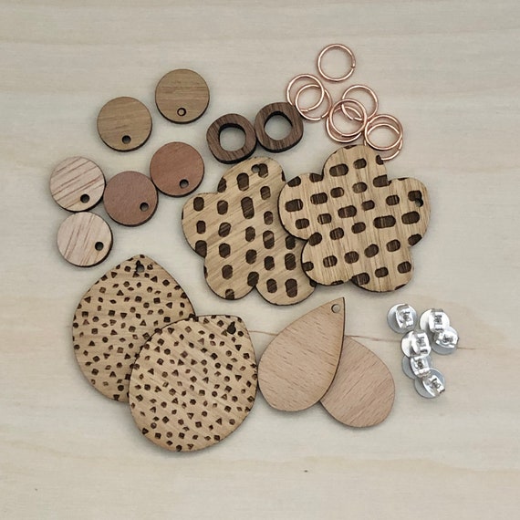 DIY Earring Kit Wooden Earrings Make Your Own Earrings Earring Pieces  Wooden Earring Kit Wooden Earring Blanks Australian Made 