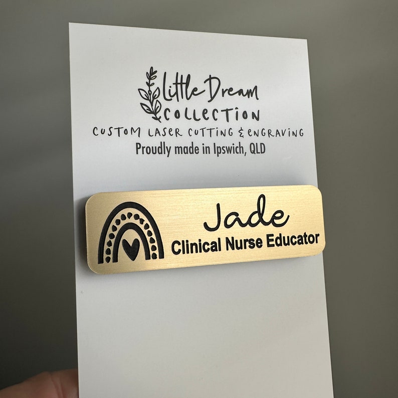 Personalised Name Badge Custom Made Magnetic Name Badge Personalised badge for work and placements image 5