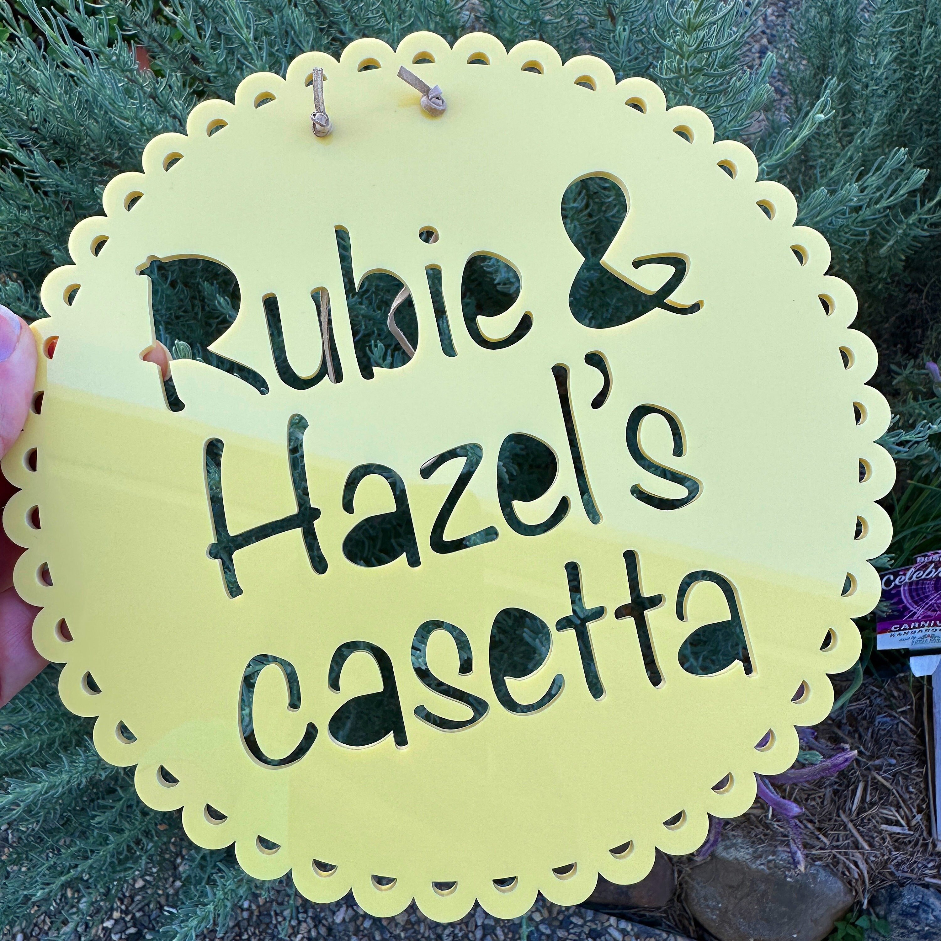 Scallop Edged Cubby House Sign | Custom Sign | Sign for Cubby | Cubby ...