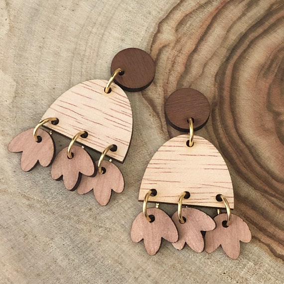 Resin Greek Cut-Out Drop Earrings