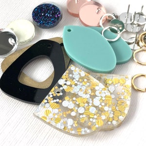 Earring kit DIY Kit C | DIY Earring kit | Acrylic earring kit | Acrylic earrings DIY | Maker Kit | Acrylic Blanks | Acrylic earring blanks |