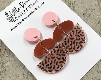 Dangle earrings | Acrylic earrings | Laser cut earrings | Australian made