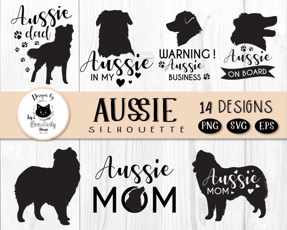 Download Aussie Mom Svg Dog Silhouette Svg Dog Breeds Svg Dog Lover Etsy
