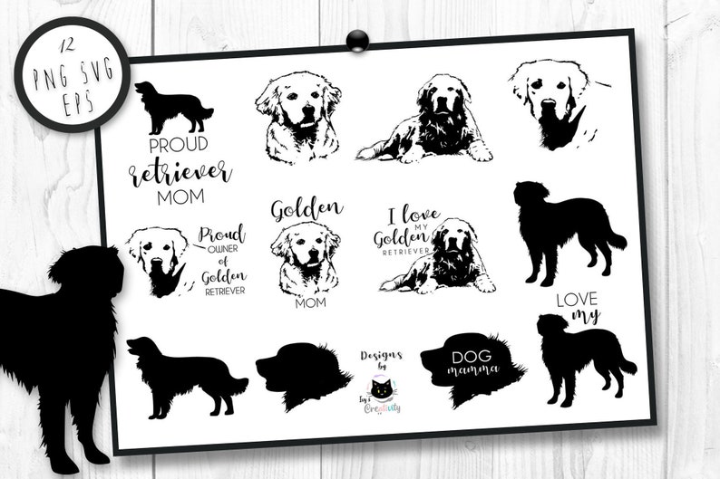 Download Art Collectibles Clip Art Dog Silhouette Svg Dog Cut File Golden Retriever Mom Svg Golden Retriever Svg Dog Breed Silhouette Dog Breed Clipart Dog Png Files