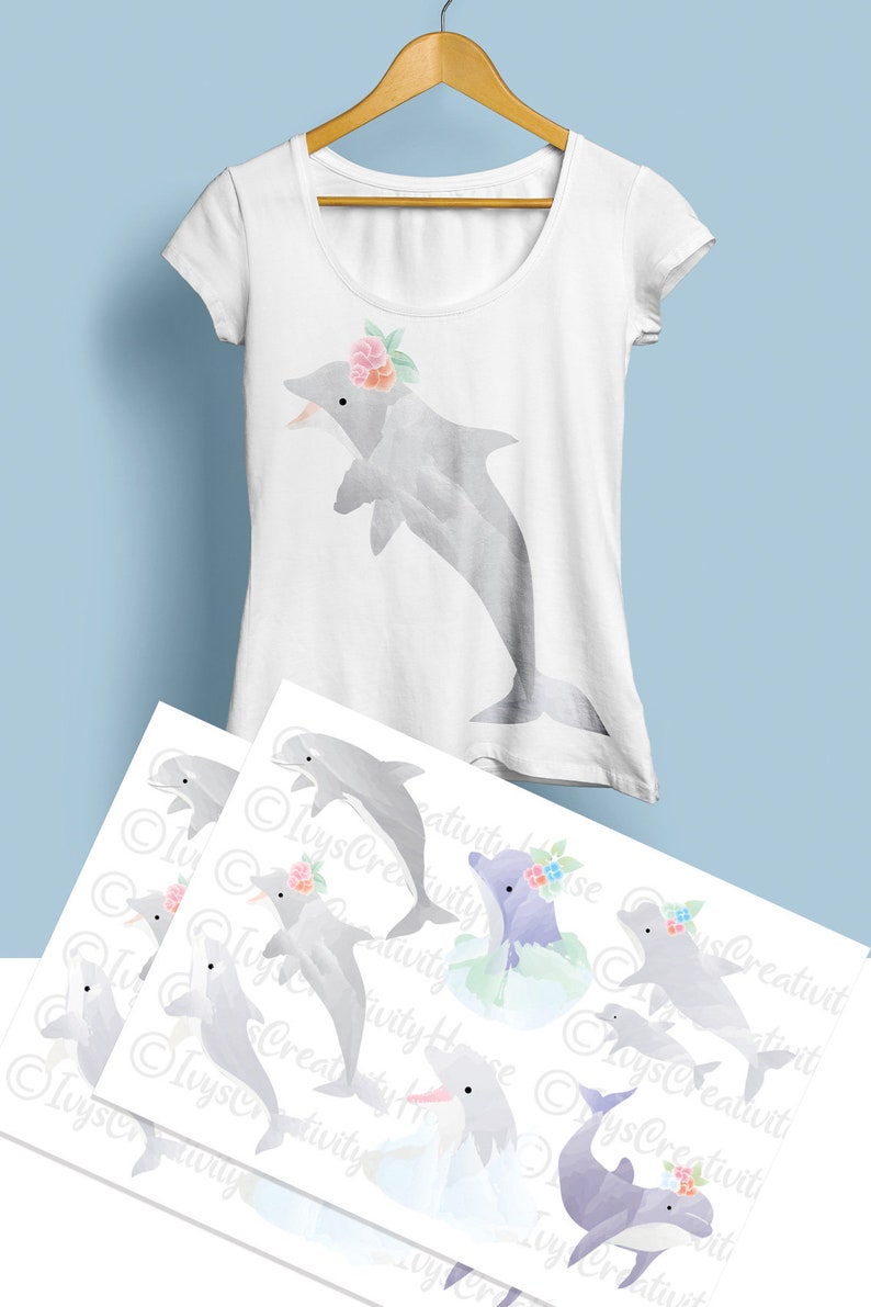 Download Watercolor nursery clipart sea animals svg dolphin svg | Etsy