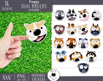 dog sticker pack, dog stickers cute, dog png designs, funny dog sticker, dog breed stickers, dog breed png, animal sticker pack