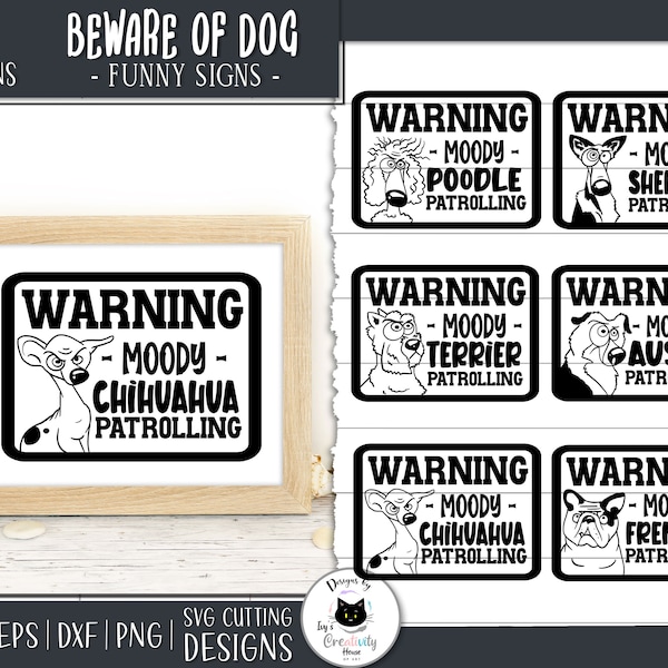 dog svg bundle, dog svg files, dog sign svg, funny dog signs, dog silhouette svg, dog breed svg, dog breed silhouette, beware of dog sign