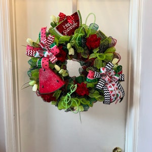 Summer Watermelon Wreath, Summer Wreath, Summer Watermelon Wreath, Summer Decor, Watermelon Decor, House Gift, Home Decor, Wall Decor