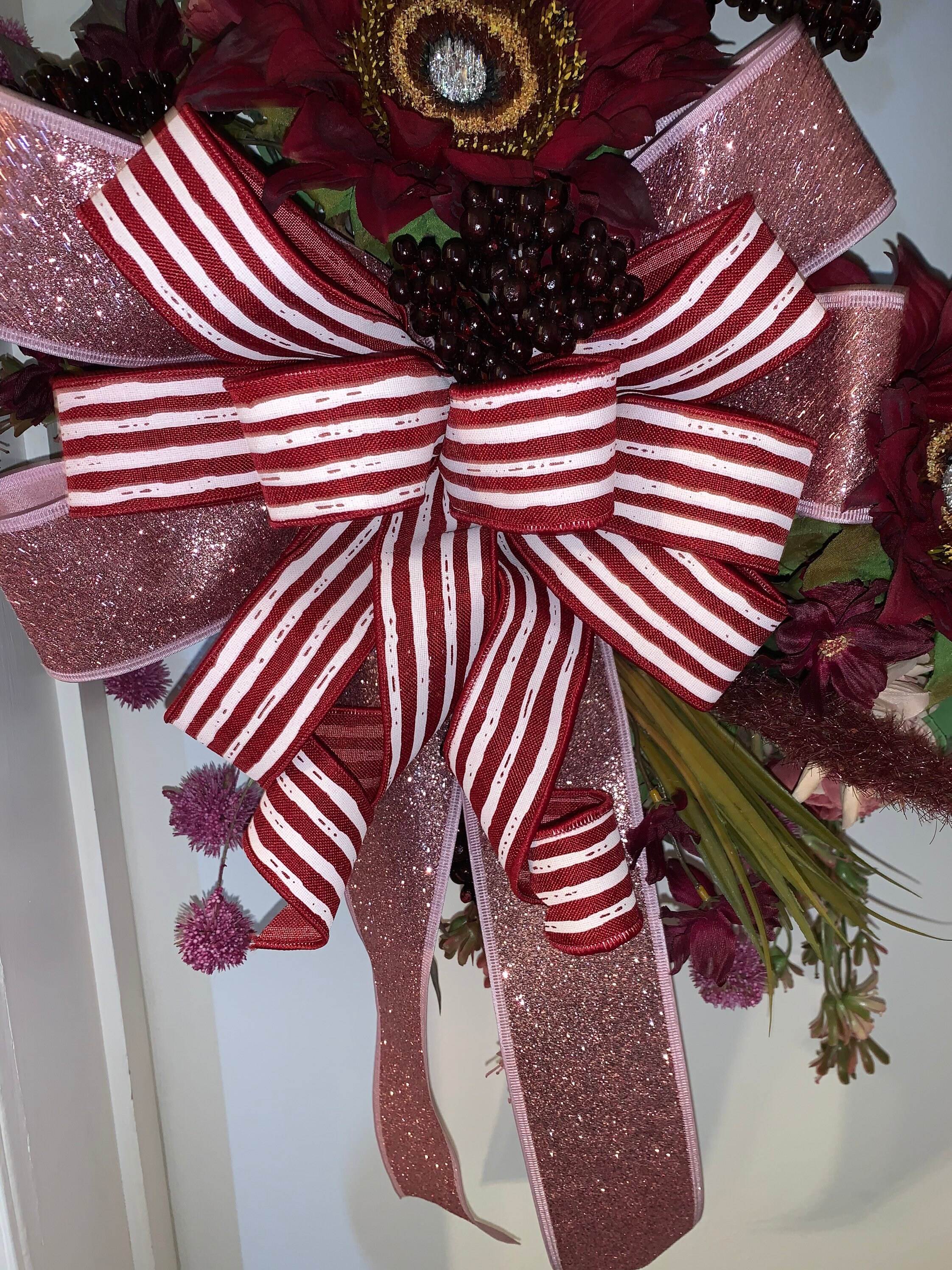 Burgundy Door Wreath Fall Wreath Autumn Wreath Burgundy Etsy