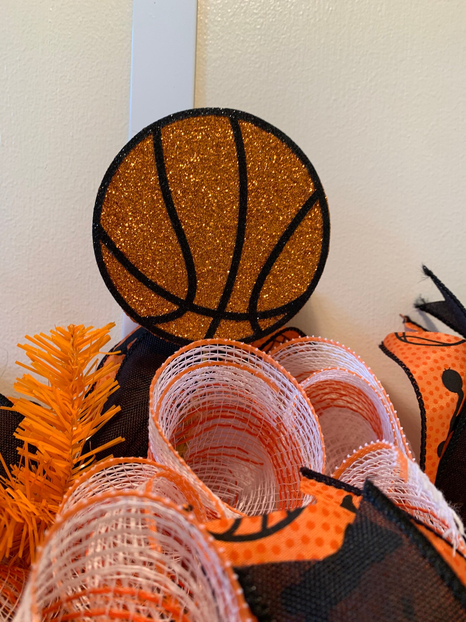 Basketball Door Wreath House Gift Home Decor Wall Decor Etsy