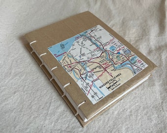 Niagara Falls New York Handmade Upcycled Journal, Handmade Sketchbook, Handmade Notebook